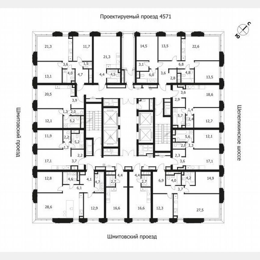 2-к. квартира, 74,7 м², 5/36 эт.