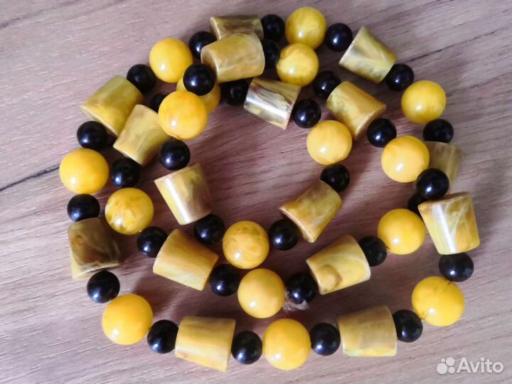 Бусы СССР 60-е под Янтарь