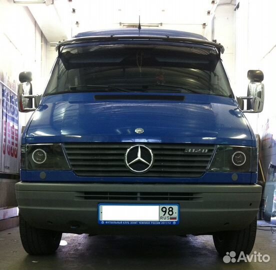 Стекла фар Mercedes Sprinter гладкие, пара