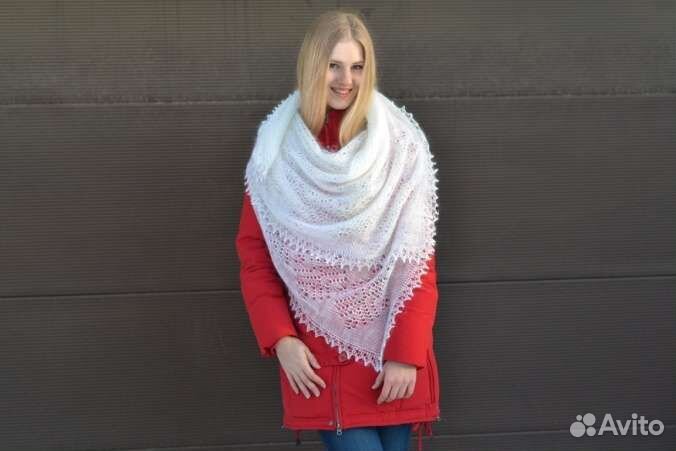 Платок пуховый(паутинка) 120х120