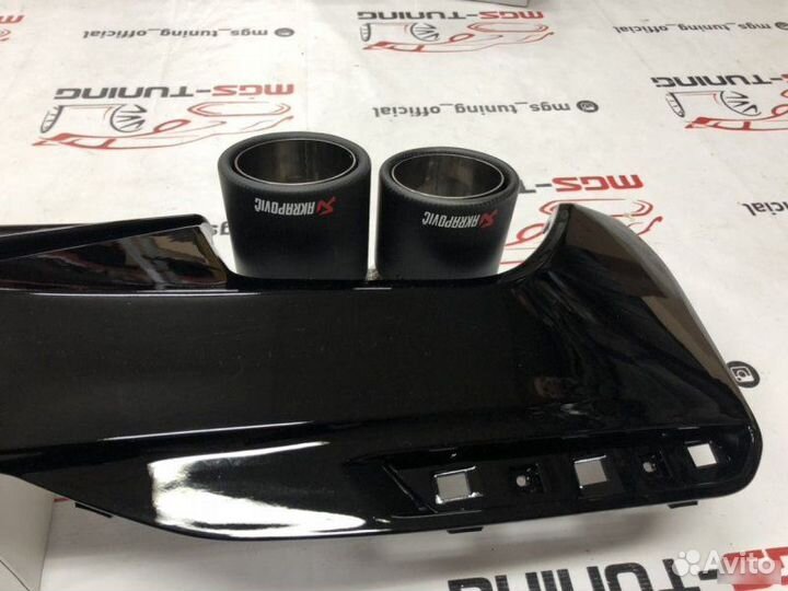 Диффузор BMW 5 G30 M-style + Akrapovic classic