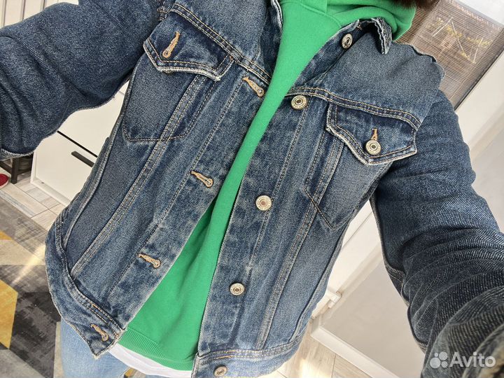Джинсовая куртка mango 42