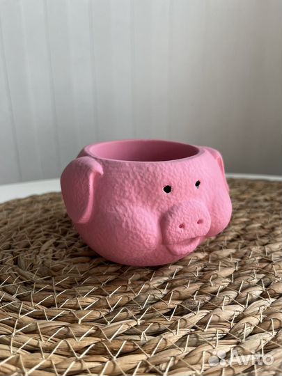 Гипсовое кашпо для цветов и суккулентов