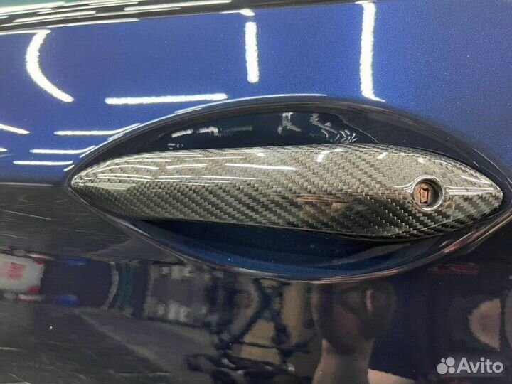 Накладки на ручки дверей карбон BMW 5 серия F10