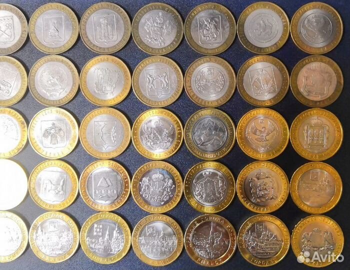 50 разных Биметаллических монет России