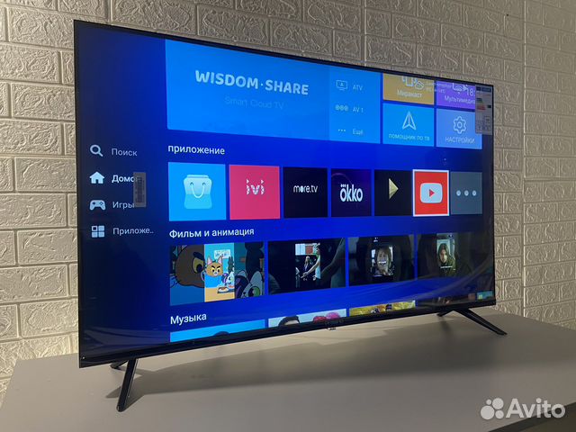 Метровый, тонкий телевизор 110 см 4K UHD Smart TV купить в Санкт ...