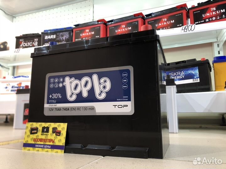 Аккумулятор Topla Top Asia (Словения) 75Ач 740А