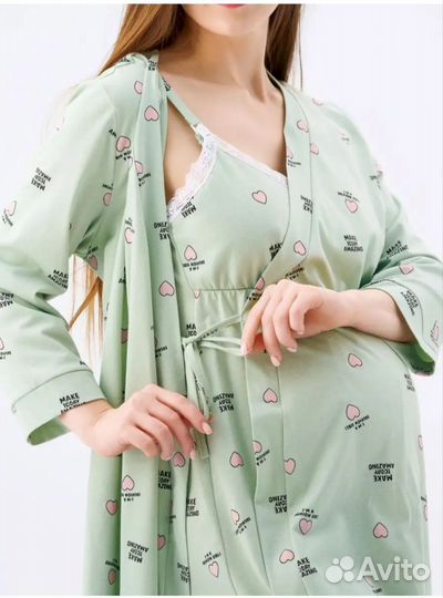 Халат и сорочка для беременных и кормящих