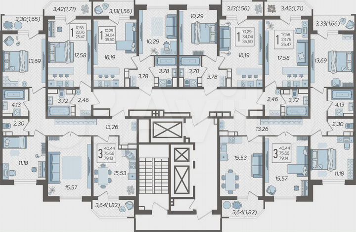 Квартира-студия, 25,5 м², 9/25 эт.