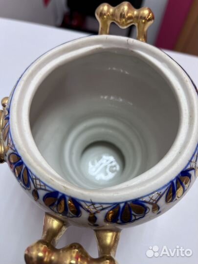 Фарфоровый самовар-шкатулка Сувенирный