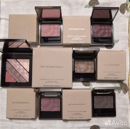 Палетки теней Chanel,Burberry,Shiseido, Sigil