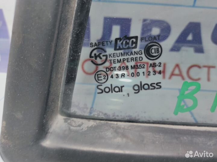 Стекло двери задней правой (форточка) Hyundai Sant