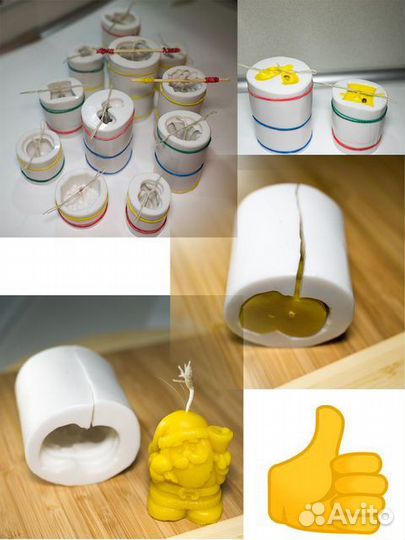 Силиконовая форма для свечей Снегурочка 4 (0744)