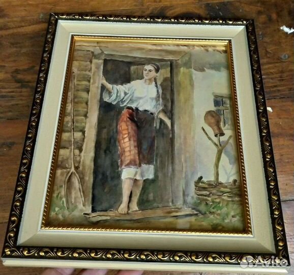 Картина Дерегус М народный худ СССР 20х25 см к.акв