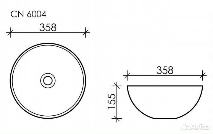 Раковина чаша Ceramica nova Element CN6004 черный