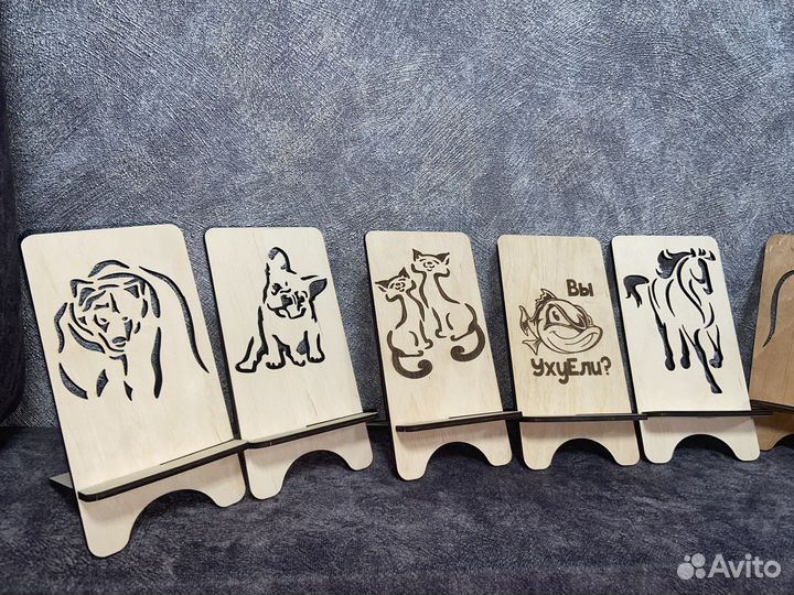 Подставка для телефона из дерева ручной работы