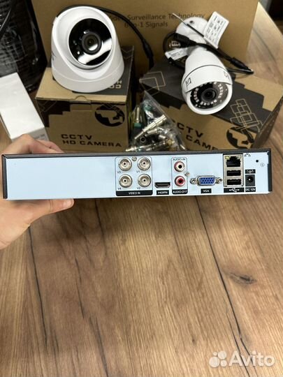 Камера видеонаблюдения комплект 3шт