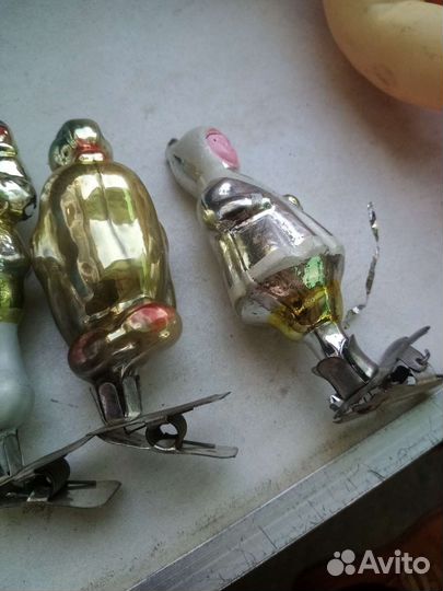 Елочные игрушки СССР на прищепке люди