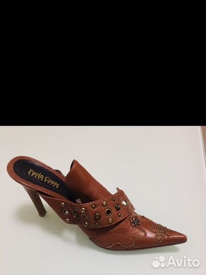 Сабо кожаные