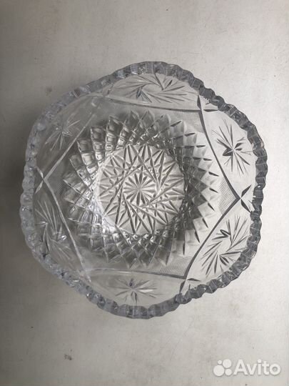 Хрустальная ваза для фруктов винтаж