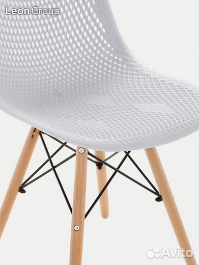 Стул ажурный в стиле eames DSW, белый NEW