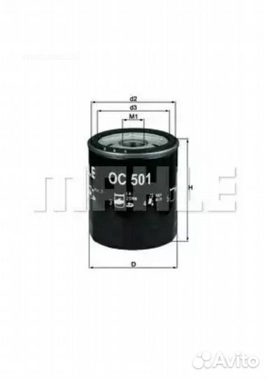 Mahle OC 501 Фильтр масляный