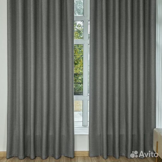 Комплект штор рогожка Орфей Серебро