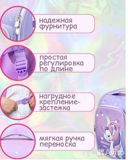 Рюкзак школьный новый для девочки