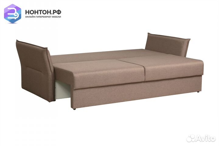 Диван еврокнижка Бруклин 3-х местный светло-коричн
