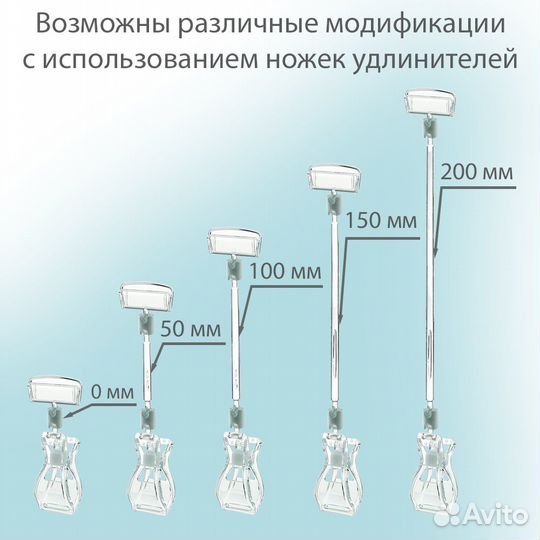 25 универс. ценникодержателей шарнирных прозрачных