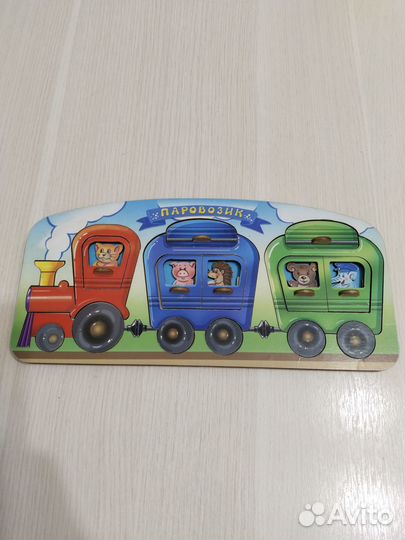 Деревянный пазл Паровозик