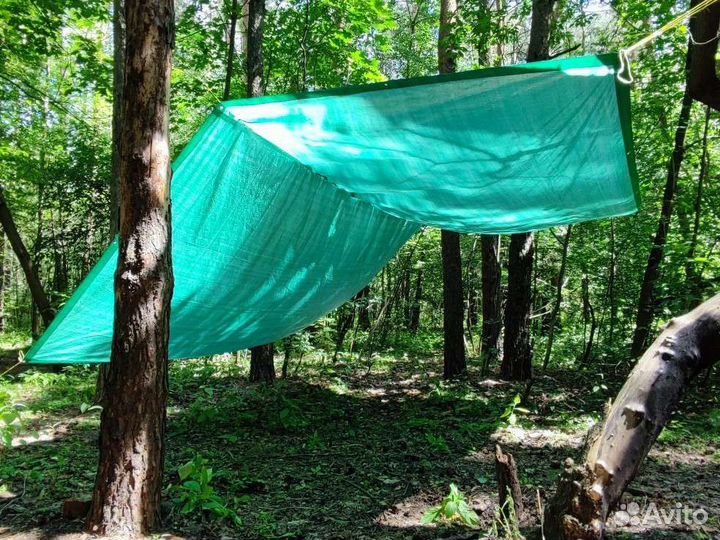 Тент тарпаулин с люверсами 4х4 метра Новый