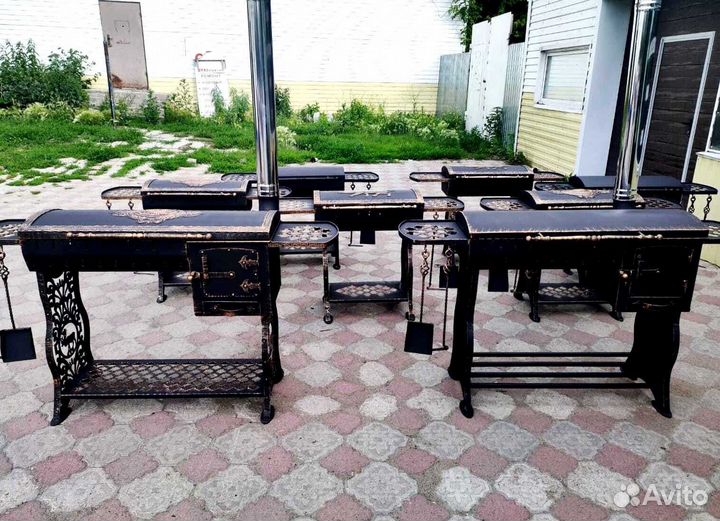 Мангал с крышкой барбекю 4-5 мм