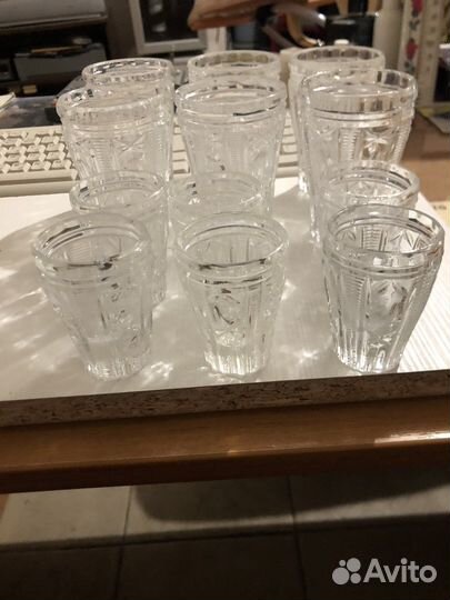 Комплект хрустальных стаканов и рюмок