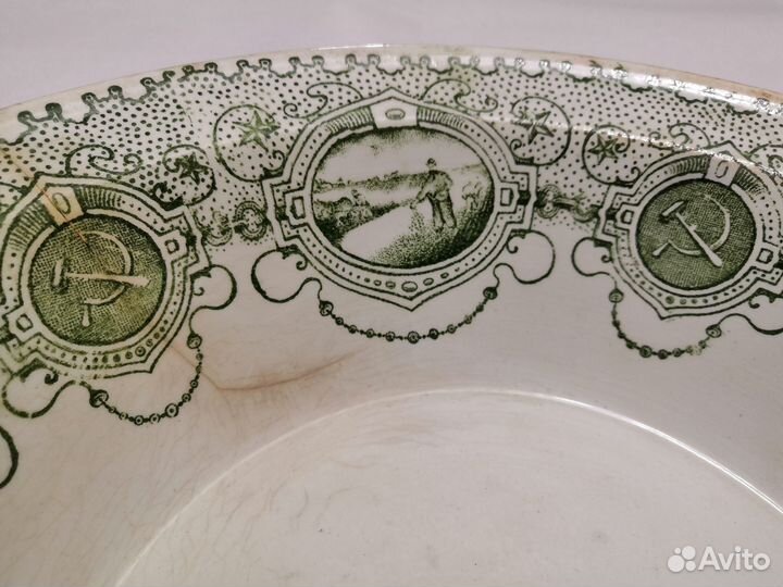 Тарелка, серп и молот, колхозники, 1920-е