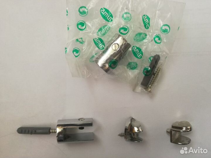 Полкодержатель (крепления) для стекла хром