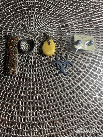 Кулон,сережки,кольцо