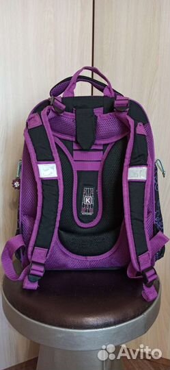 Рюкзак Котофей 02804090-20 черный-сиреневый