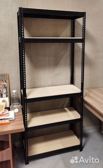 Стеллажи металлические чёрные