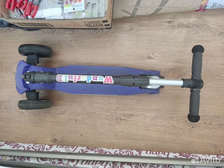 Самокат трехколесный на запчасти