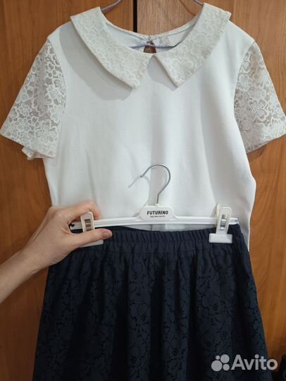 Школьная форма для девочки синяя 146