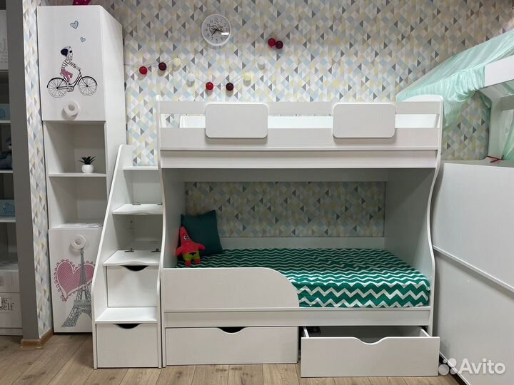 Двухъярусная кровать детская 80х160 Alfa mini