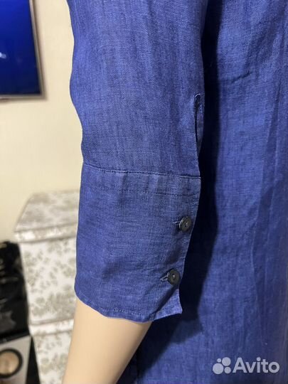 Дизайнерская рубашка-накидка лён Blanckelly