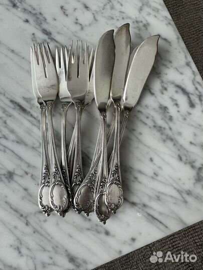 Набор столовых приборов фаберже мельхиор 50-60гг