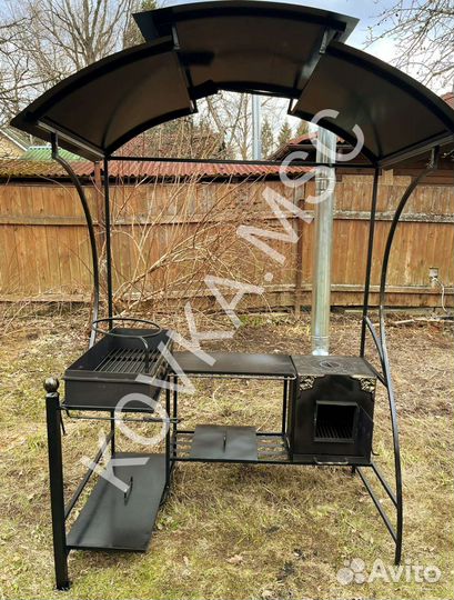 Мангал с крышей