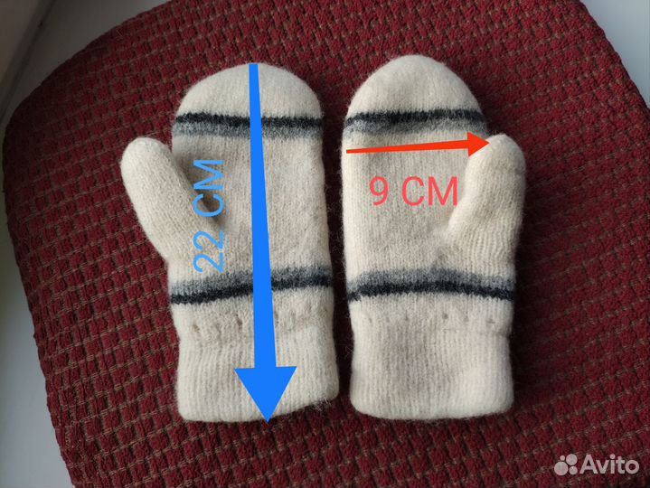 Новые варежки шерсть