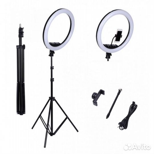 Кольцевая лампа 26см со штативом