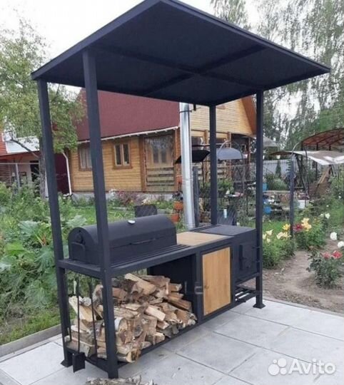Мангал с крышей