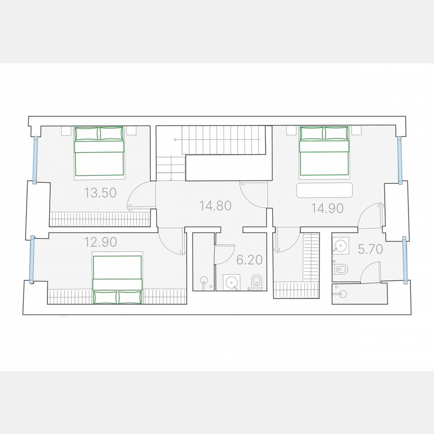 3-к. квартира, 126,9 м², 3/7 эт.