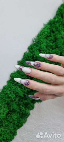 Маникюр. Наращивание ногтей. Выкладной френч